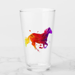 Colourful Horse Glass
