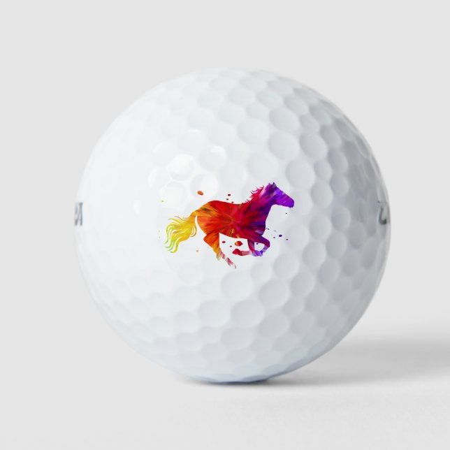 Colourful Horse Golf Balls (Front)