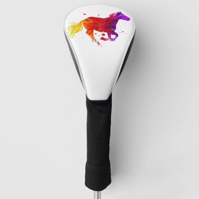 Colourful Horse Golf Head Cover (Front)