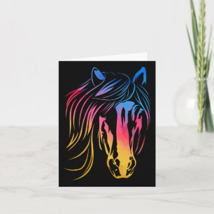 Colourful Horse Horseback Riding Horse Racing Hors Card