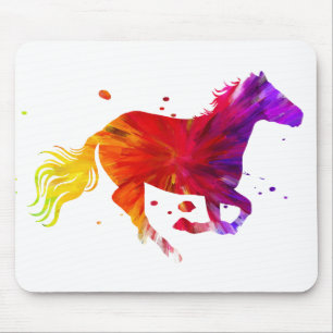 Colourful Horse Mouse Pad