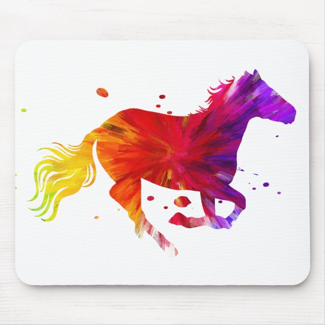 Colourful Horse Mouse Pad (Front)