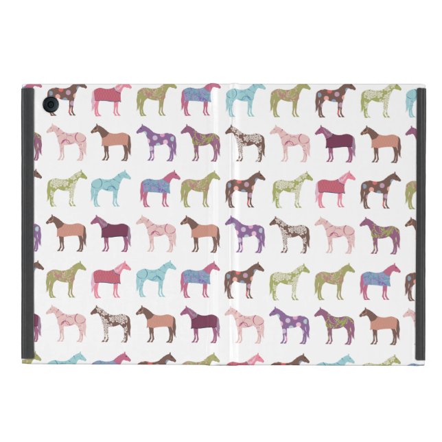 Colourful Horse Pattern iPad Mini Case (Outside)