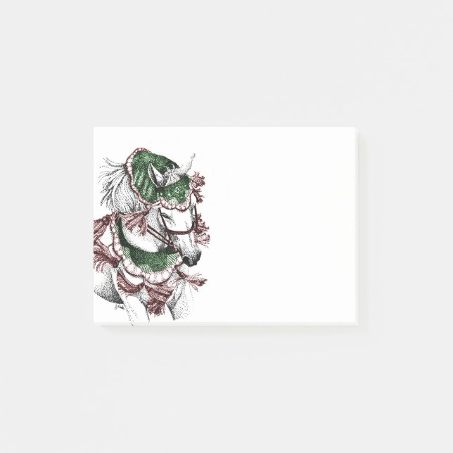 Colourful Horse Pattern Post-it Notes (Front)