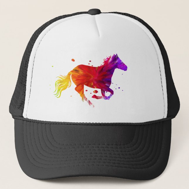 Colourful Horse Trucker Hat (Front)