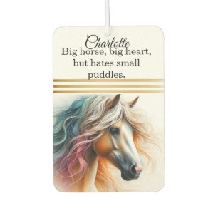 Colourful horse with flowing mane car air freshener