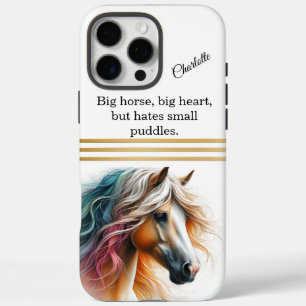 Colourful horse with flowing mane iPhone 16 pro max case