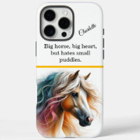 Colourful horse with flowing mane