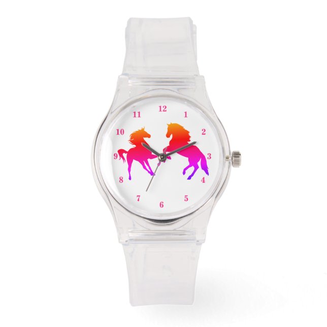 Colourful Horses - Beautiful Watch (Front)
