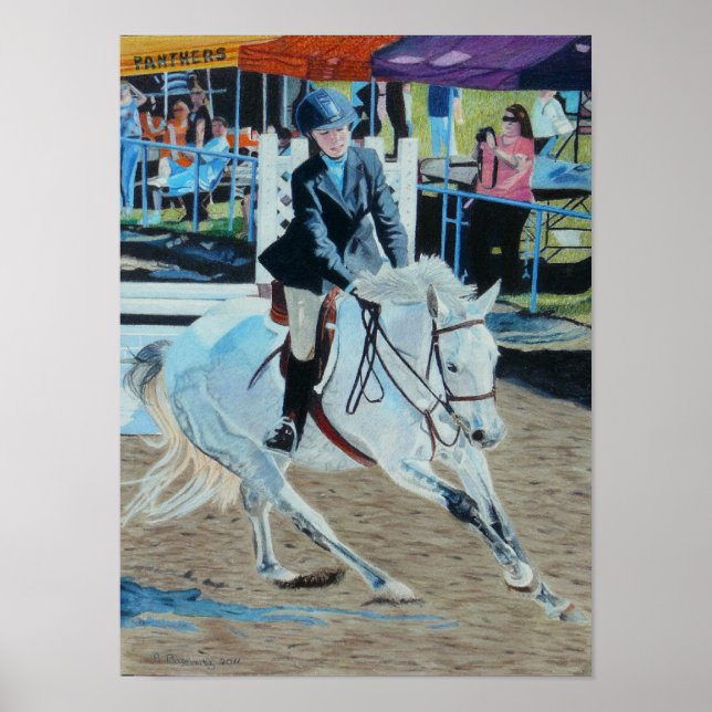 Colourful Horseshow Art Poster (Front)