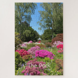 Colourful Hortensia flowers in the park floral Jigsaw Puzzle