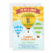 Colourful Hot Air Balloon First Birthday Invitatio