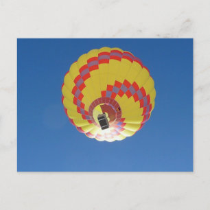 Colourful Hot-Air Balloon in Blue Sky Postcard