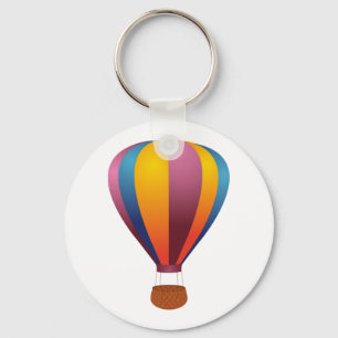 Colourful Hot Air Balloon Key Ring