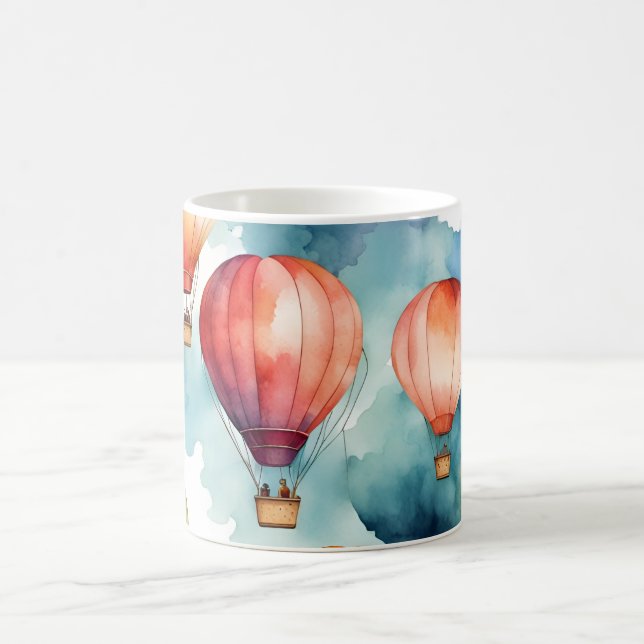 Colourful Hot Air Balloon Pattern  Coffee Mug (Center)
