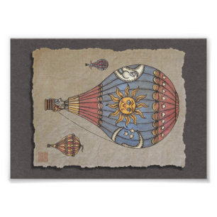 Colourful Hot Air Balloon Photo Print