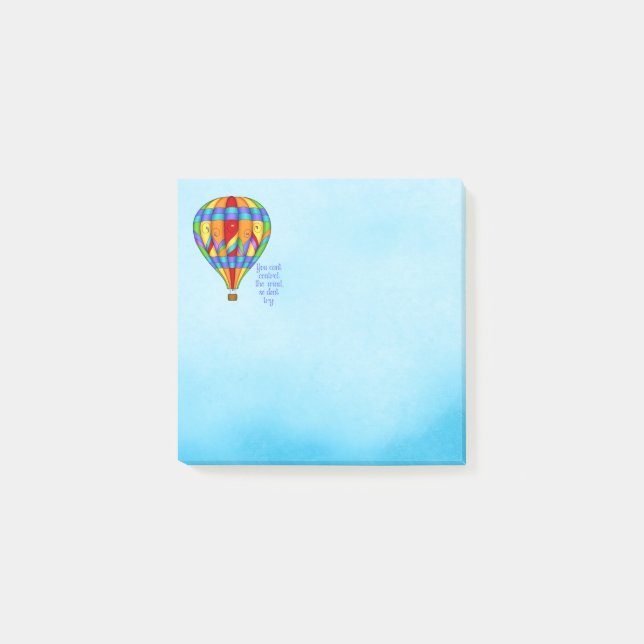 Colourful Hot Air Balloon Post-it Notes (Front)
