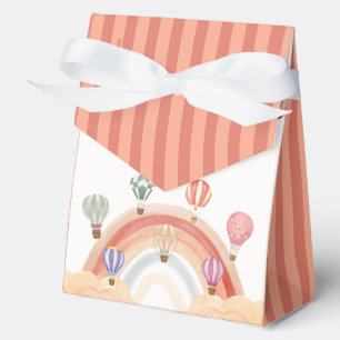 Colourful Hot Air Balloon Rainbow Baby Shower  Favour Box