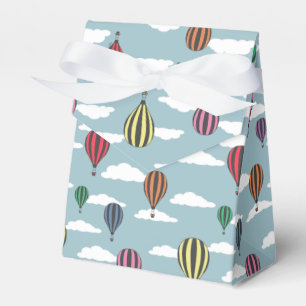 Colourful hot air balloons favour box