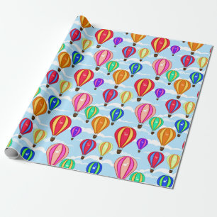 Colourful Hot Air Balloons In The Sky Wrapping Paper