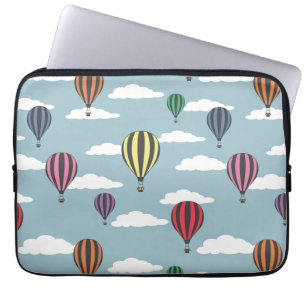 Colourful hot air balloons laptop sleeve
