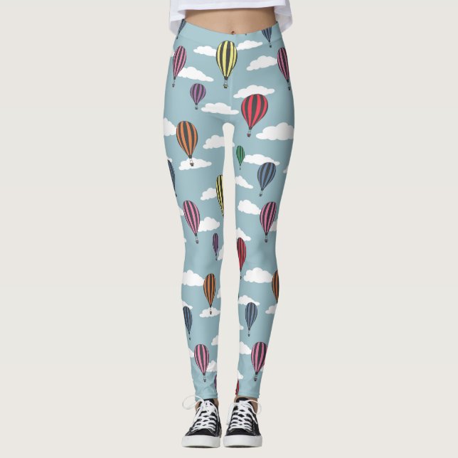 Colourful hot air balloons leggings (Front)
