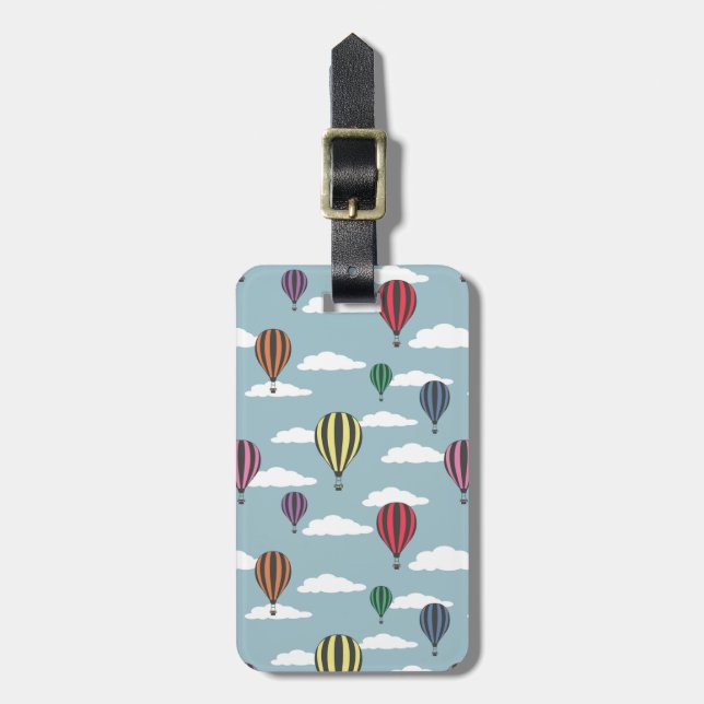 Colourful hot air balloons luggage tag (Front Vertical)