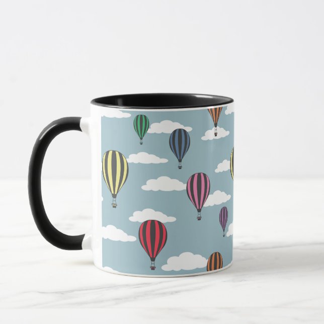 Colourful hot air balloons mug (Left)