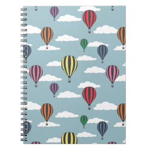 Colourful hot air balloons notebook