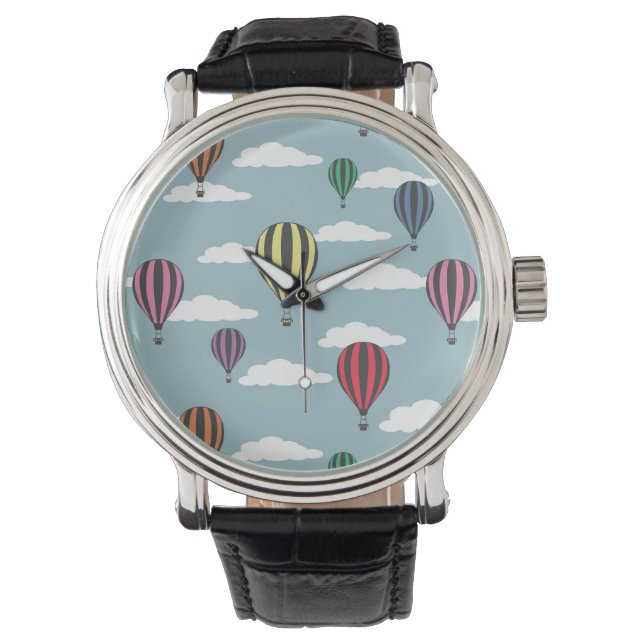 Colourful hot air balloons watch (Front)
