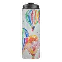 Colourful Hot Air Balloons Watercolour Painting