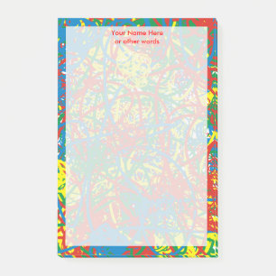 Colourful hot mess blast multi colour splash post-it notes