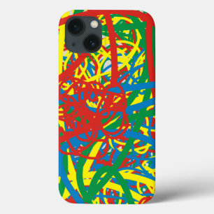 Colourful hot mess blast multi colour splash rainb iPhone 13 case