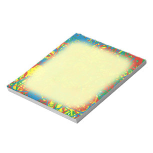 Colourful hot mess blast multi colour splash rainb notepad