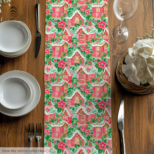 Colourful hot pink magenta preppy Christmas runner