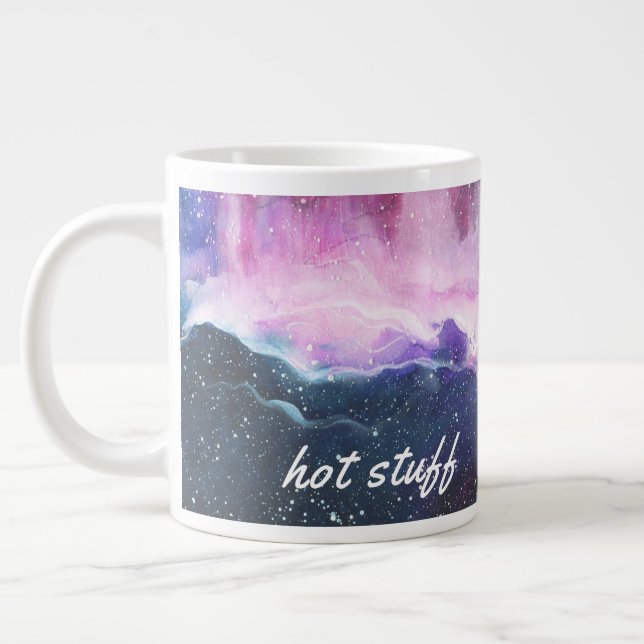Colourful  Hot Stuff, Purple Giant Coffee Mug (Left)