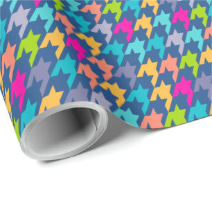 Colourful Houndstooth Seamless Pattern 2 Wrapping Paper