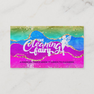 Colourful House Cleaning Business Cards
