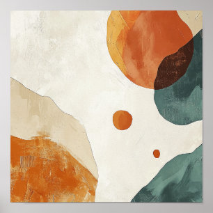 Colourful House Decor Abstraction Wall Art Poster