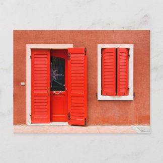 Colourful House Facade, Caorle, Italy Postcard