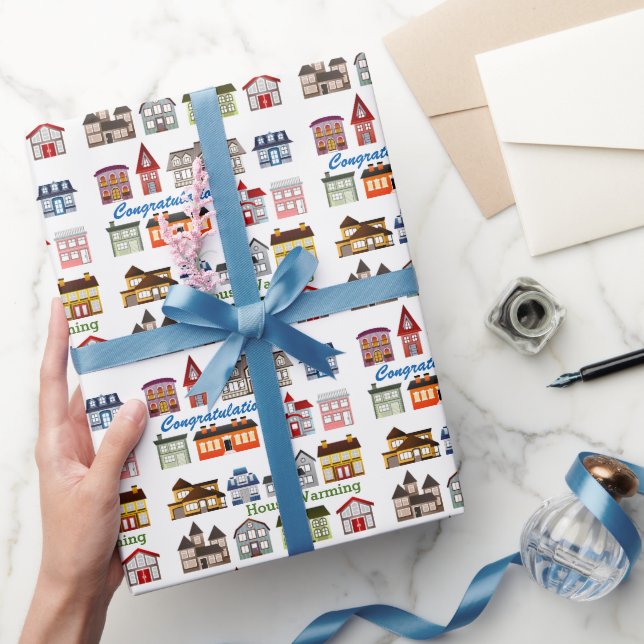 Colourful House Warming Wrapping Paper (Gifting)