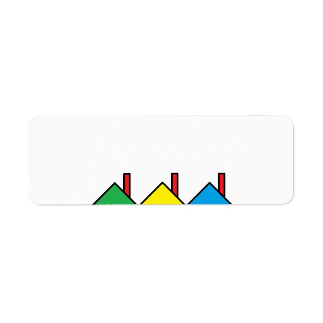 "Colourful Houses" Address Labels (Front)