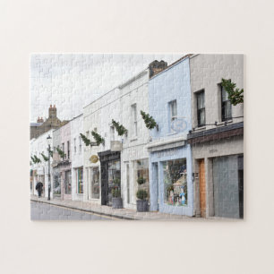 Colourful Houses and Christmas Trees, London, UK Jigsaw Puzzle