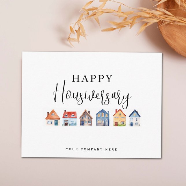 Colourful Houses Happy Housiversary Postcard (Creator Uploaded)