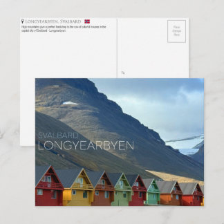 Colourful Houses in Longyearbyen, Svalbard Postcar Postcard