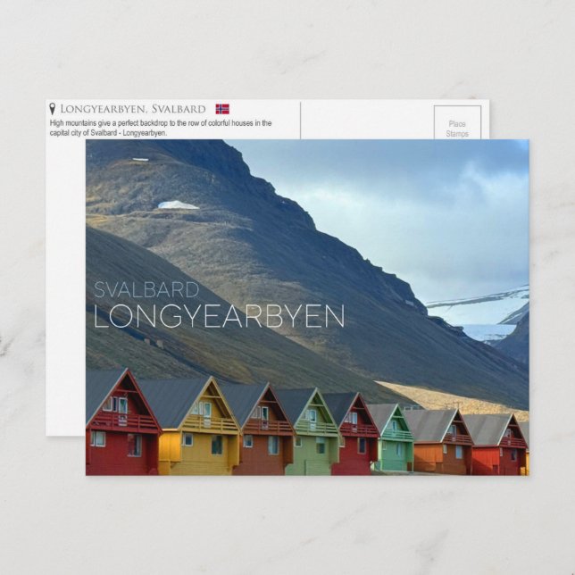 Colourful Houses in Longyearbyen, Svalbard Postcar Postcard (Front/Back)
