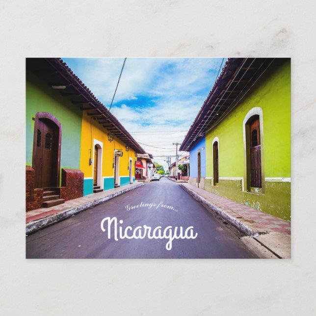 Colourful Houses in Nicaragua Postcard (Front)