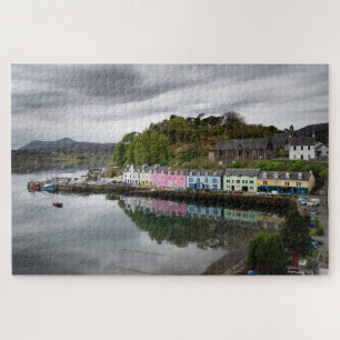 Colourful houses in Portree, Skye Jigsaw Puzzle