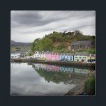 Colourful houses in Portree, Skye Magnet<br><div class="desc">Souvenir photo magnet with the colourful fishing harbour houses of Portree town,  with reflection in the still water of the sea on the Isle of Skye in Scotland,  UK.</div>