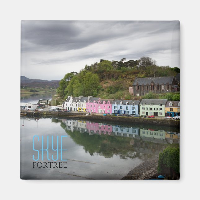 Colourful houses in Portree, Skye Magnet (Front)